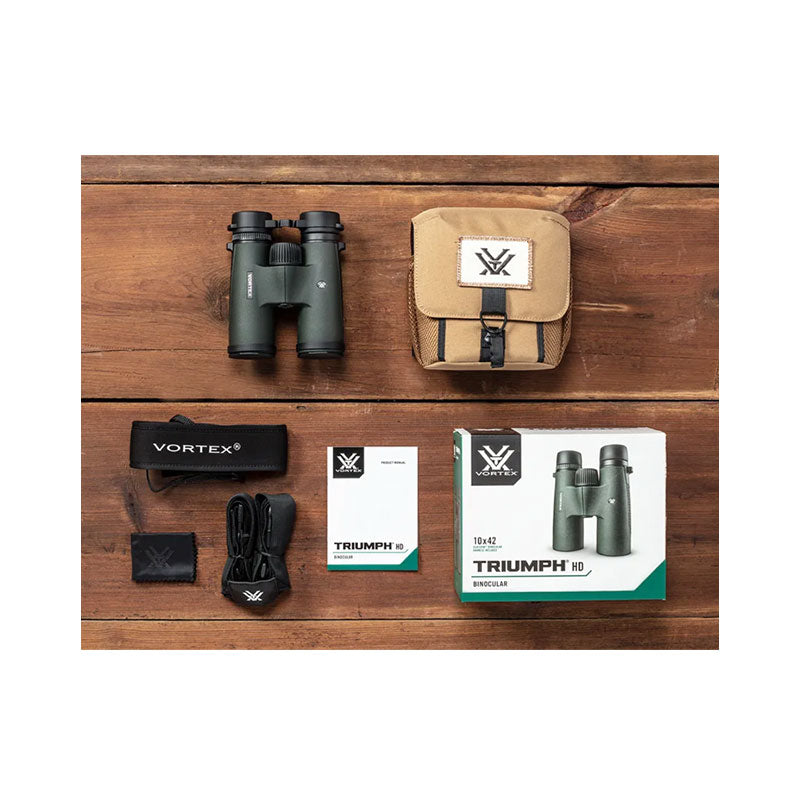 Vortex Triumph HD 10x42 Binoculars in the box
