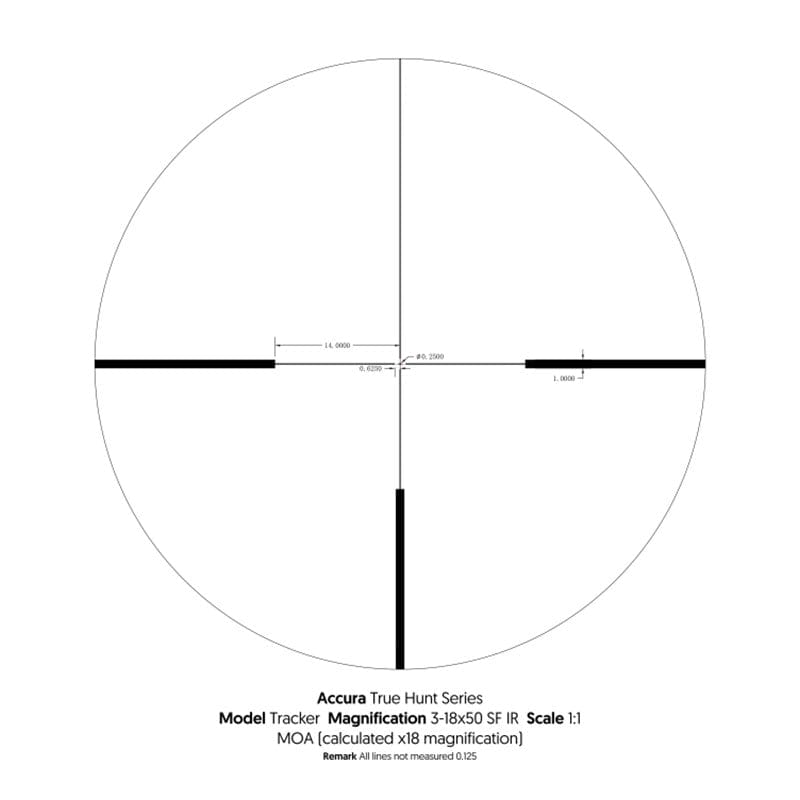 Accura Tracker G4 Illuminated Reticle subtensions