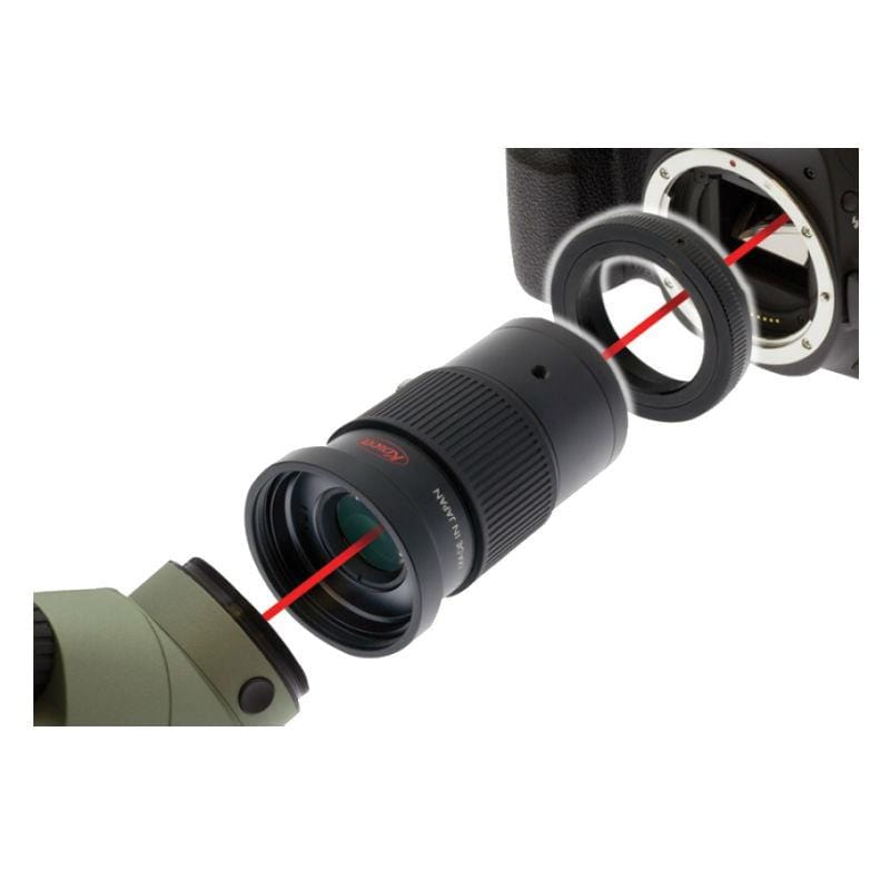 Kowa TSN-PZ Digiscoping SLR Camera Adapter connection