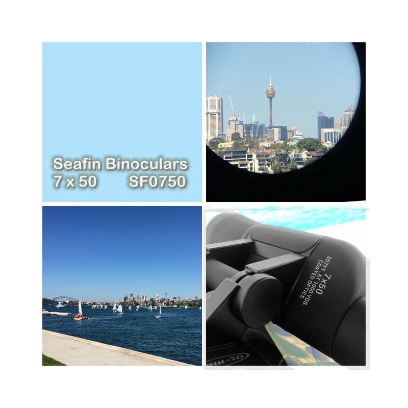 Oz-Mate SeaFin Porro 7x50 Focus Free Binoculars example views