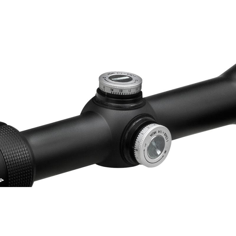 Vortex Diamondback 4-12x40 Riflescope with Dead-Hold BDC Reticle - exposed turrets