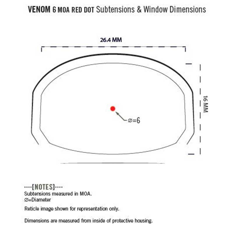 Vortex Venom 6 MOA Red Dot Sight subtensions